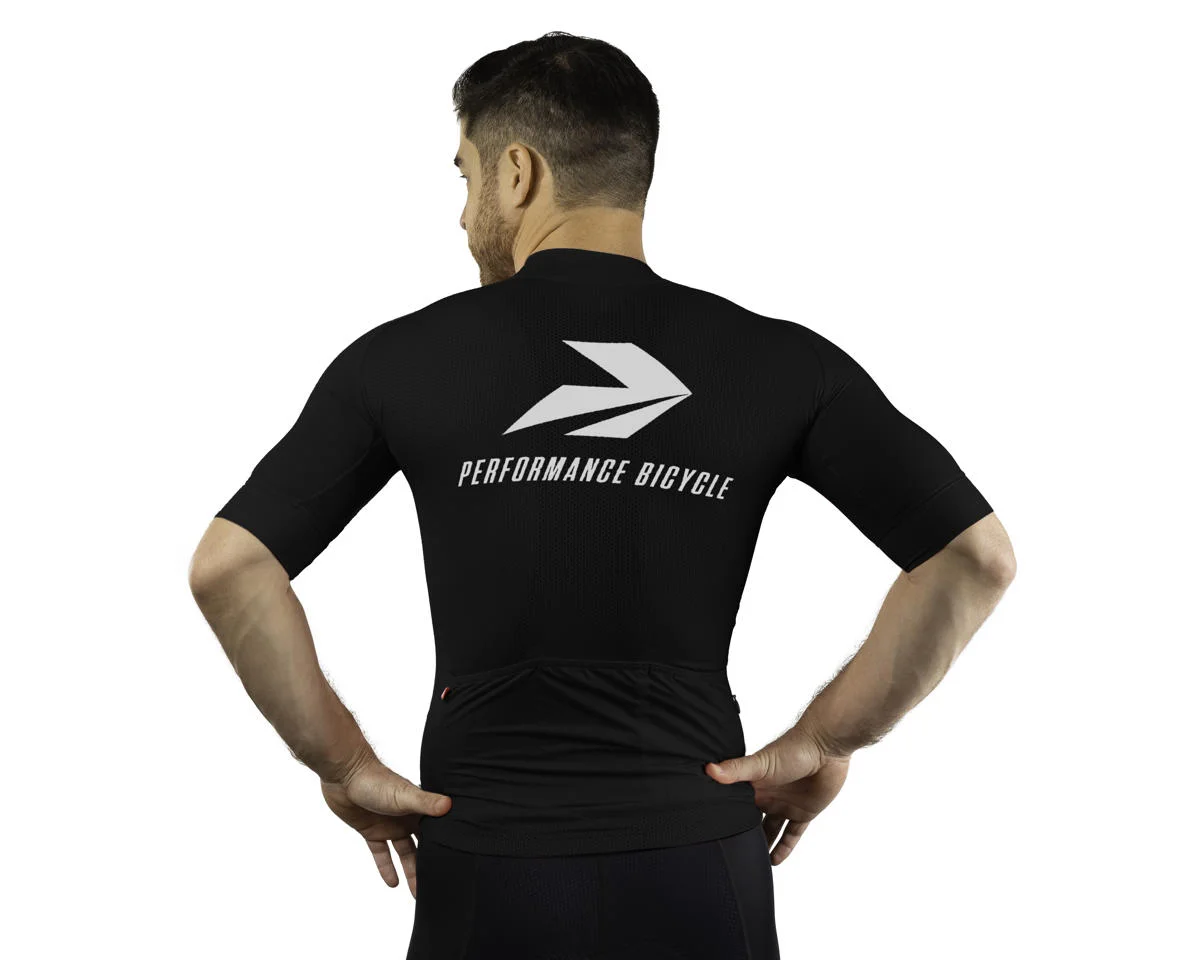 Performance Men's Nova Pro Cycling Jersey (Black) (Slim) (L)